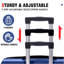 Valise rigide, valises en ABS léger et durable avec roues doubles, bagage à carreaux extensible de 28 pouces (bleu)