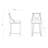 Emperor Traditional Vegan Leather Upholstered Beech Wood Bar Stool in Graphite-90541467