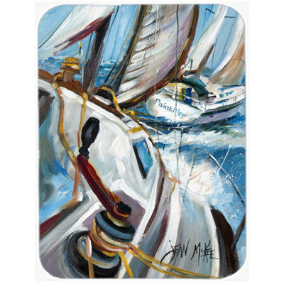 Planche à découper en verre caroline Sailboat