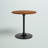 Modern Brown 30 Inch Round Dining Table with Space-Saving Pedestal Base