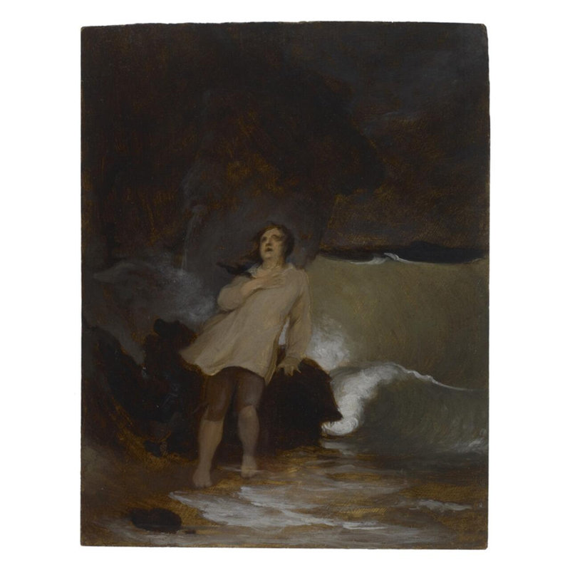 Le naufrage de Robinson Crusoé par Thomas Sully - Estampe numérique, H 40 po x l 32 po