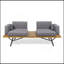 Causeuse d'extérieur avec table basse Canoga