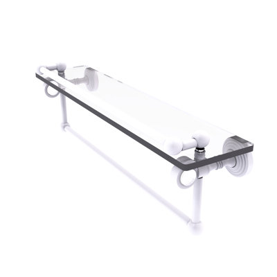 Jarrell Glass Bracket Shelf with Towel Bar