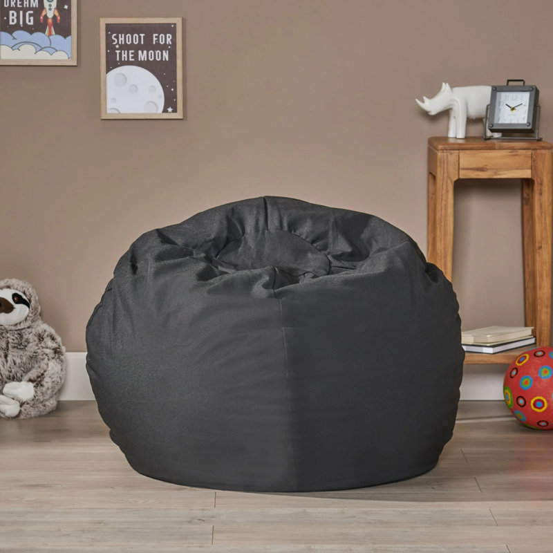 Fauteuil à billes pour fauteuil, 25.05" H x 34.05" W x 34.05" D, Polyester noir