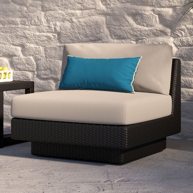Ehrenfried Powder Coated Aluminum Outdoor Armless Lounge Chair , Sunbrella® Cushions Included