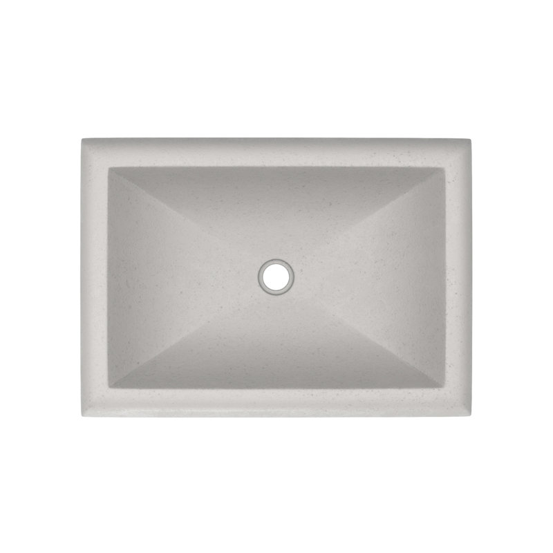 Montecito Handmade Rectangular Drop-in Bathroom Sink, Ash
