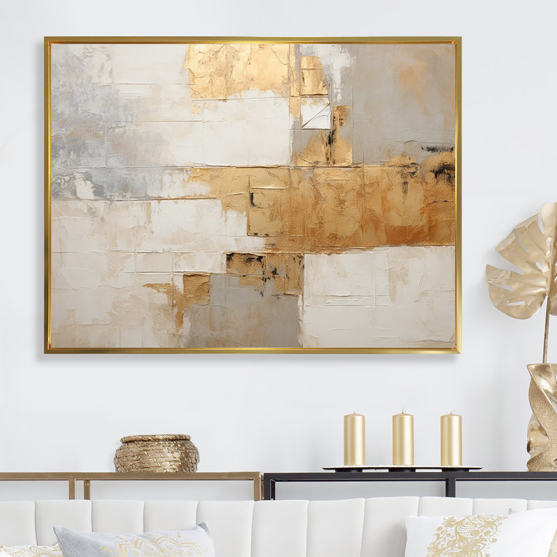 Simplicity Western - salon d'art mural occidental, Cadre flottant doré, H 16 po x l 32 po