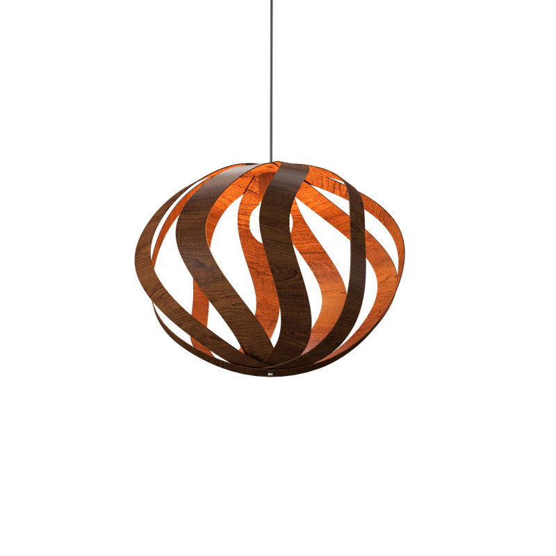 Luminaire suspendu simple à 1 lumière Clean, Imbuia