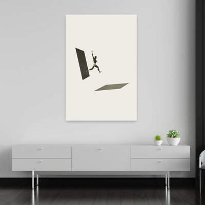 Art contemporain, paysage minimaliste abstrait, océan