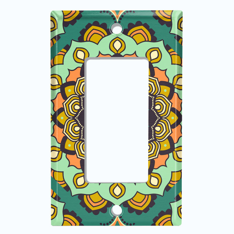 Patterned 1 - Gang Toggle Light Switch Standard Wall Plate