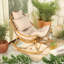 Chaise berçante moderne en rotin