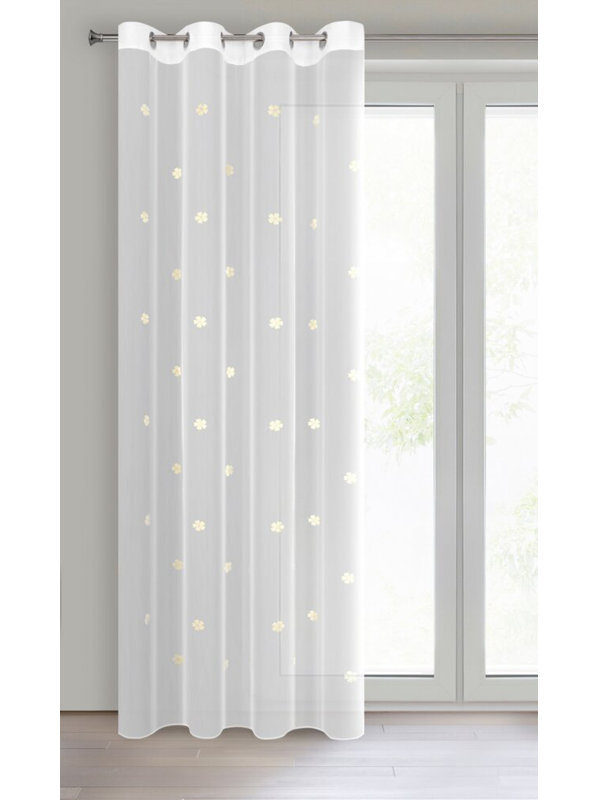 Elsa Curtain Single Panel, White