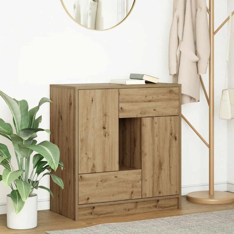Sideboard With Drawers And Doors 70.5X34x74.5 Cm, Artisan Oak