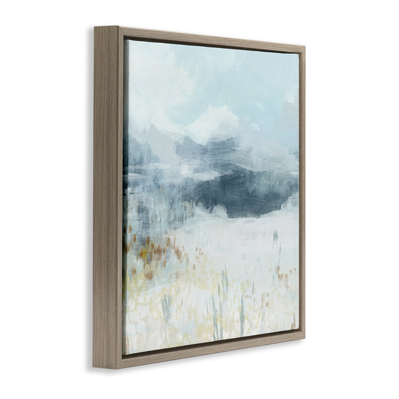 Art mural sur toile flottante Mesa Landscape, design par June Erica Vess, H 25 po x l 25 po, Cadre flottant orme Montalcino