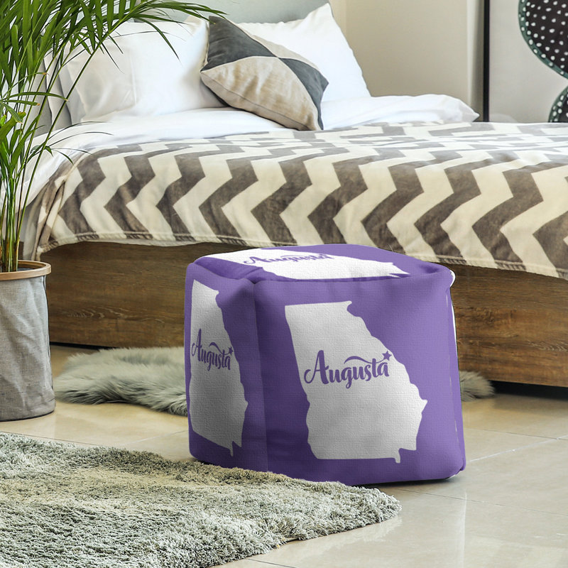Repose-pieds à cubes georgia augusta, Mauve