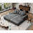 Convertible Sleeper Sofa, Corduroy Fabric Combination Chair, Fluffy Modern Design, Oversized Double Lounge Chair for Living Room-1482358833