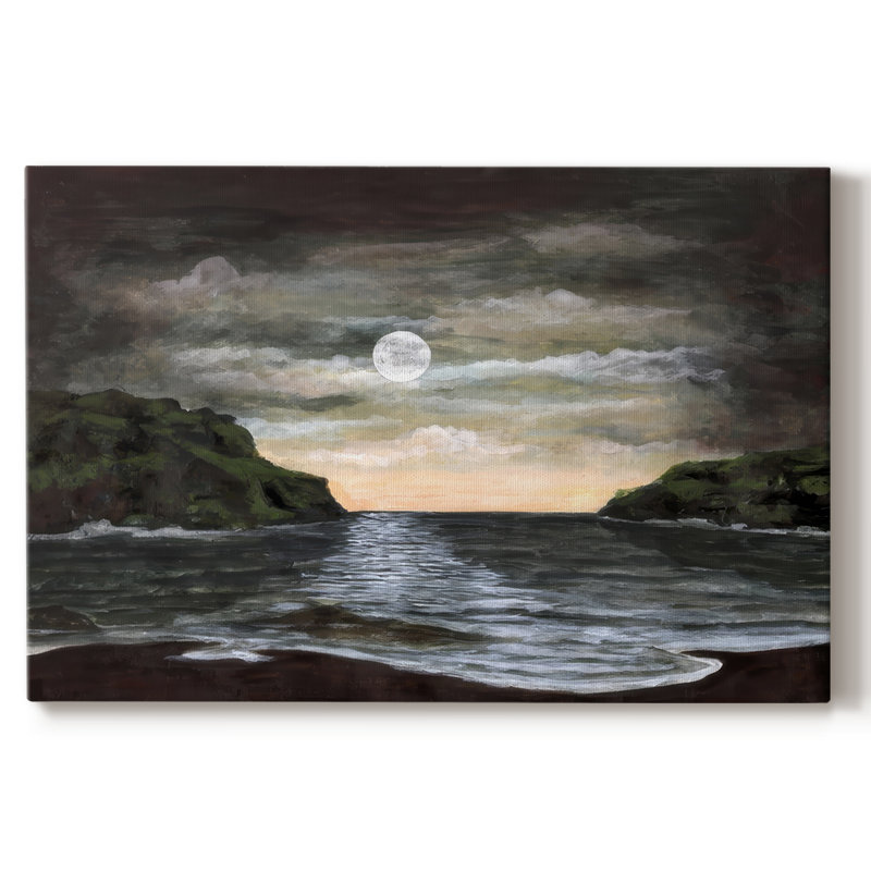 Midnight Seascape II -Galerie enveloppée Cavas, 8 x 12