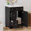 Meuble-lavabo compact de 24 pouces avec lavabo en céramique, deux tiroirs et une porte pour un rangement efficace-116332649