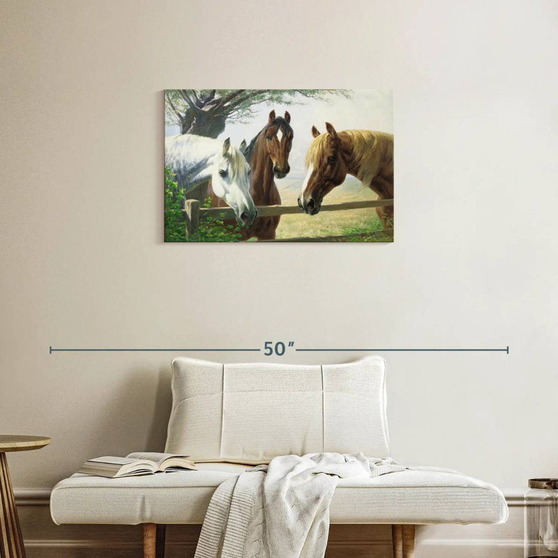 Old Friends Horses, 20" H x 30" W