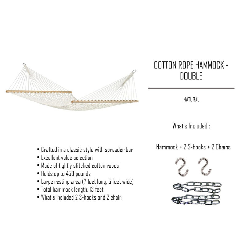 Hamac à barre double Kinston