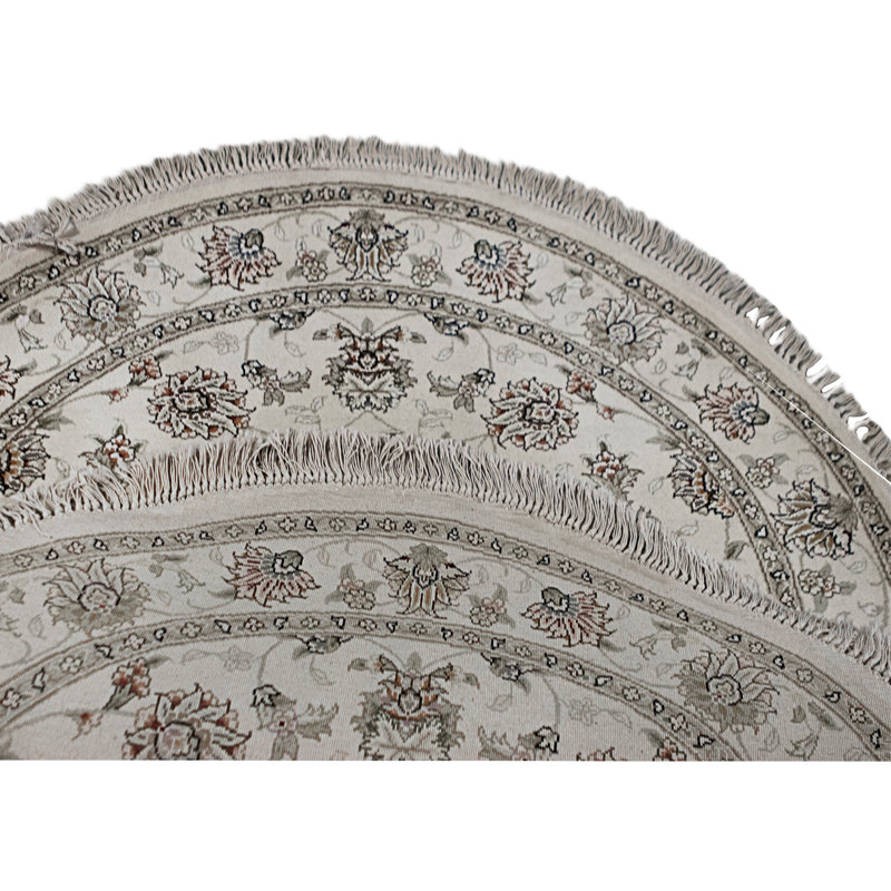 Hand Knotted Area Rug in Ivory