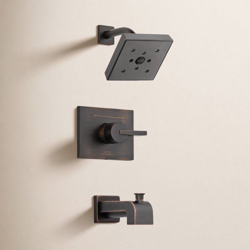 Vero Oil Rubbed Bronze Shower Faucet Set with H2Okinetic Technology, Shower Head and Handle Set, Valve Trim Kit, Venetian Bronze (Valve Not Included)