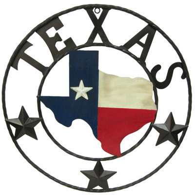 Plaque murale en métal Texas State