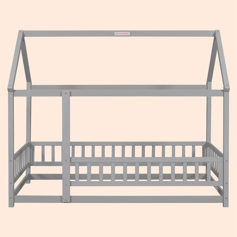 Ines  Platform Bed, Twin, Gray