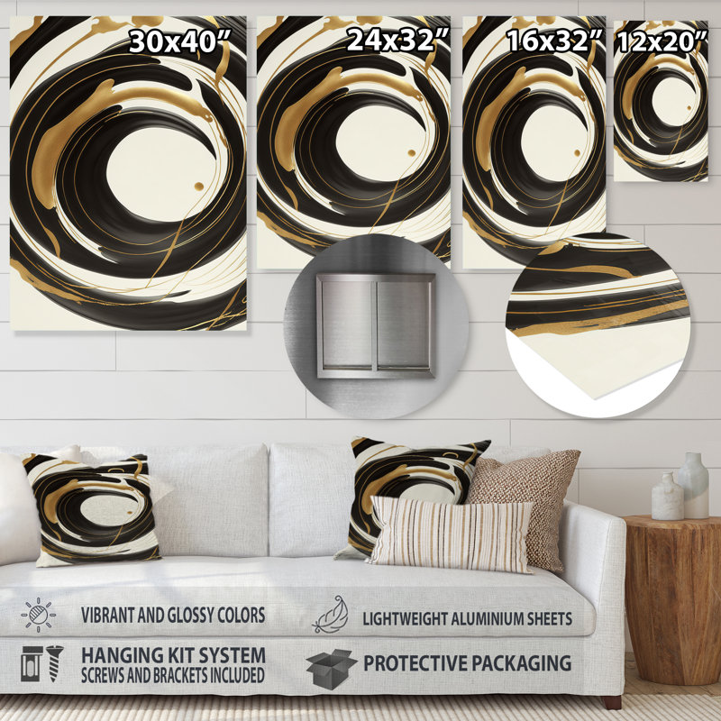 Downall Abstract Wall Decor on Metal, 32" H x 16" W x 1" D