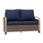 Jarika 53.5'' Wide Straight Wicker Loveseat with Cushions-2032476289