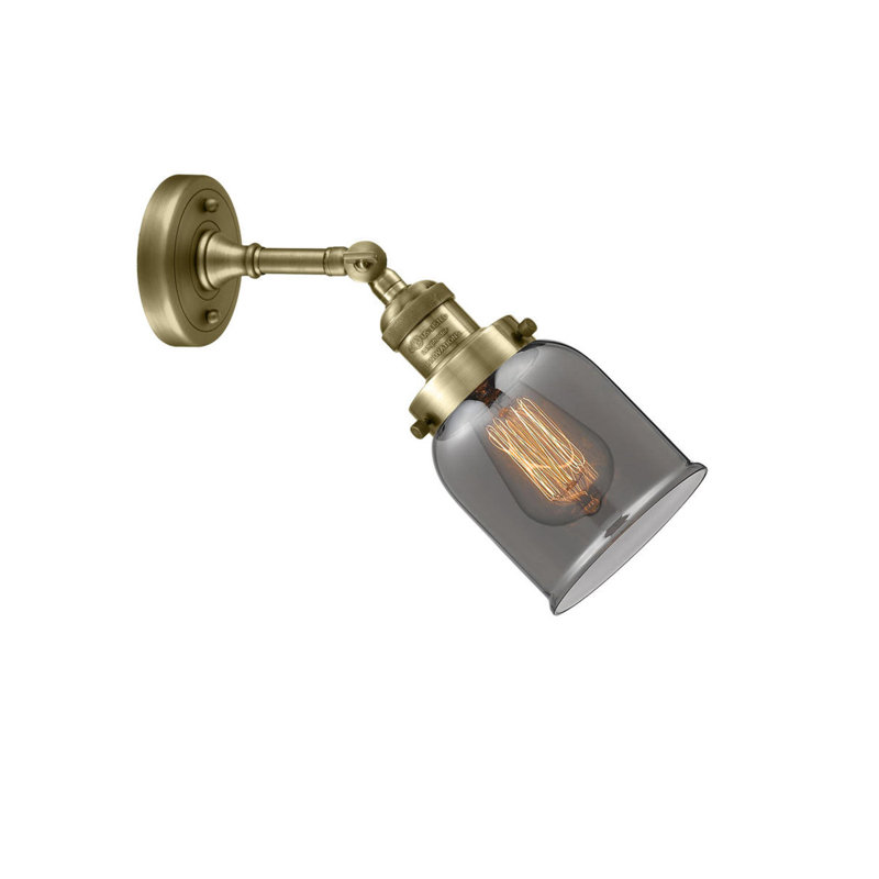 Bell - 1 Light 8" Sconce, Antique Brass, Plated Smoked, No Bulb Included