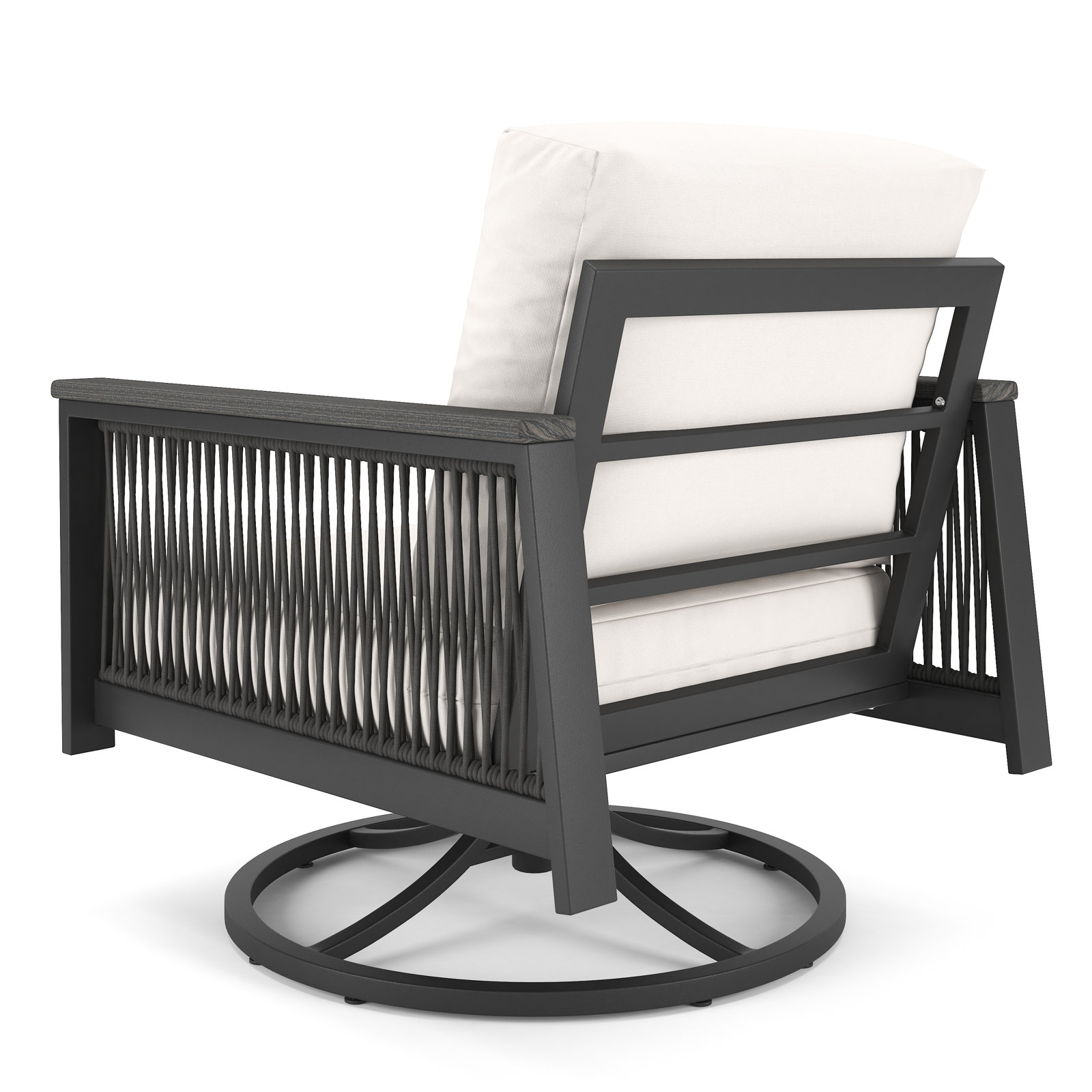 Townsend Sunbrella® Swivel Patio Rocking Chair, Canvas White Sunbrella® Canvas