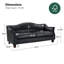 Canapé en cuir véritable 81,5 po Ashantae-89126766