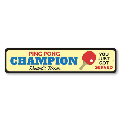 Plaque de ping-pong personnalisée en aluminium