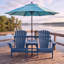 Double place Adirondack - Bois massif traité et pressé avec table intégrée et trou pour parasol 1-5 / 8 "-1926464415