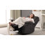 Modern Heated Massage Chair Swivel Rocker Recliner with Cup Holders-292414619