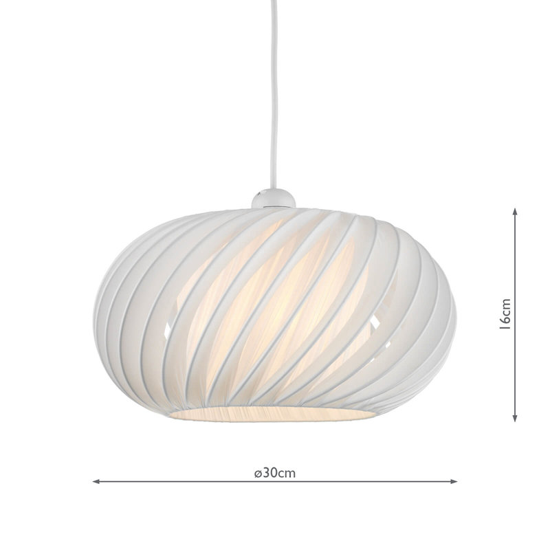 Explorer 16 cm H Novelty Pendant Shade ( Screw On ) in White