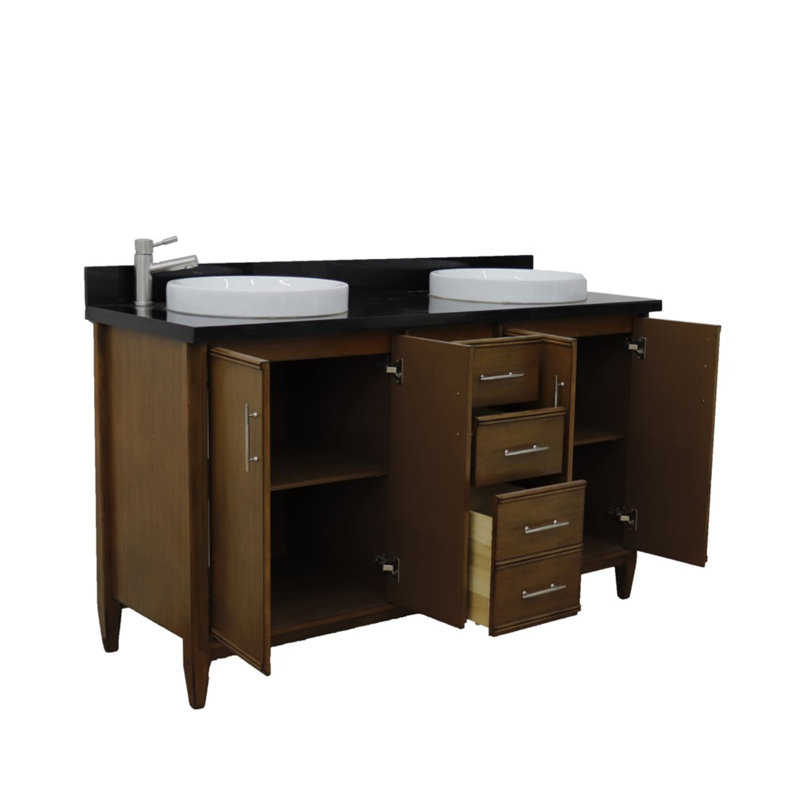Ensemble de meuble-lavabo double 61 po Harrigan, Noir