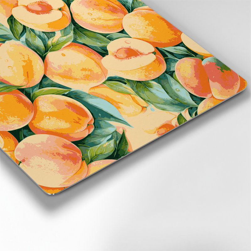 Fruit, abricot brun, art mural en métal, H 12 po x l 12 po