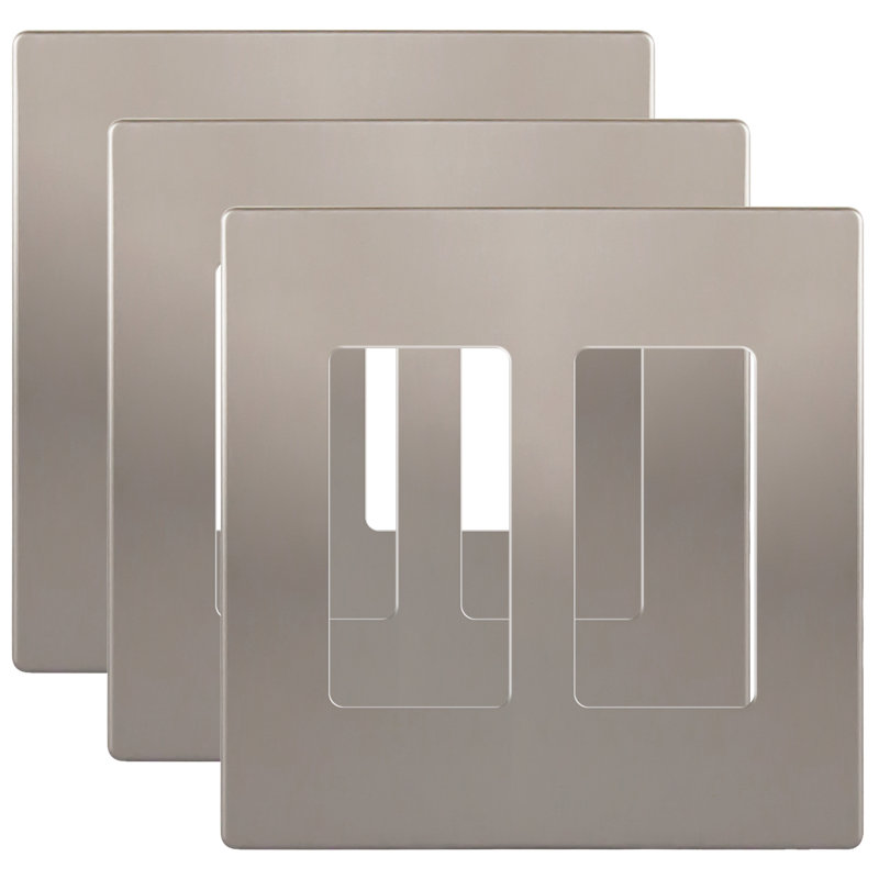Plaque murale décorative sans vis 2 bandes Enlerites, Gris