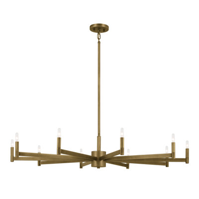 Erzo 10 - Light Steel Dimmable Classic / Traditional Chandelier