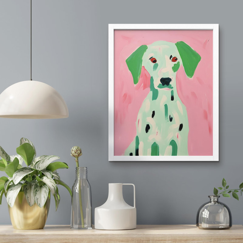 " Cute Dalmatian Puppy ", White, 14" H x 11" W