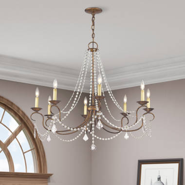 Livex Lighting Williamsburg 6-Light Antique Brass Traditional Dry rated  Chandelier