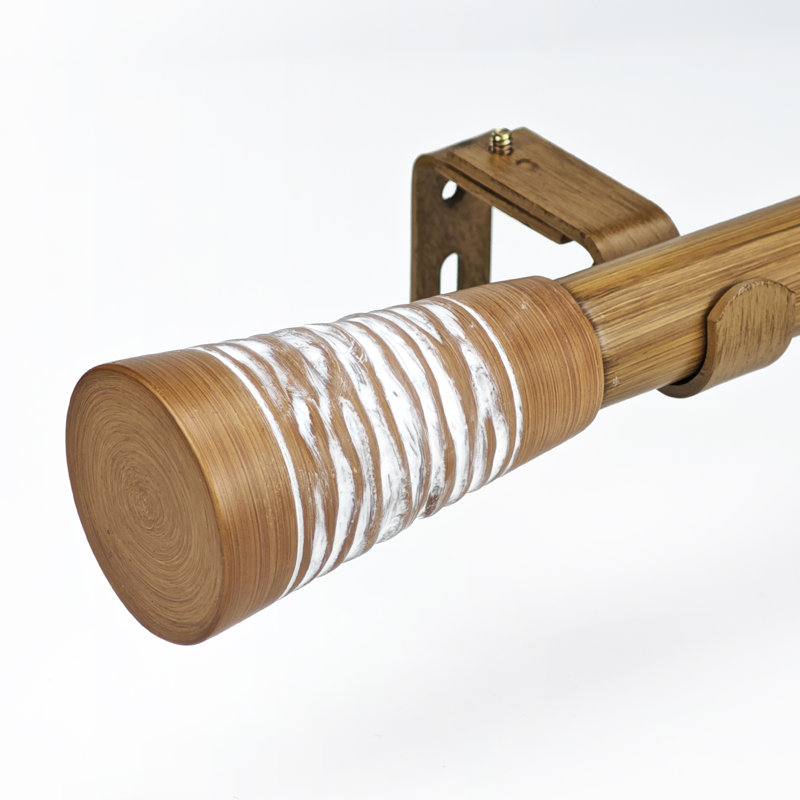 Ensemble de tringles à rideaux simples réglables de 1 po de diamètre avec faiteaux, 72" - 144"