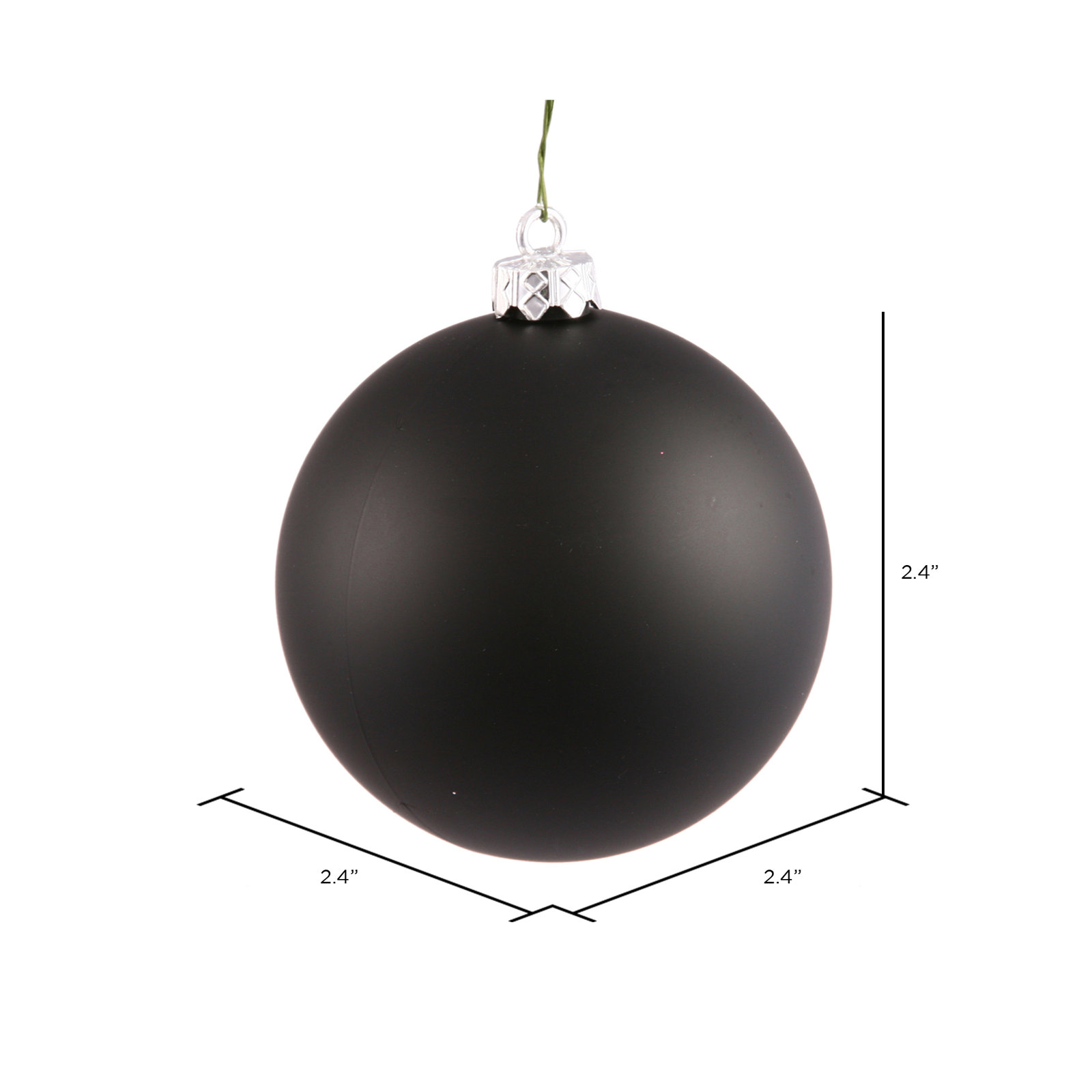Holiday Décor Ball Ornament, Black