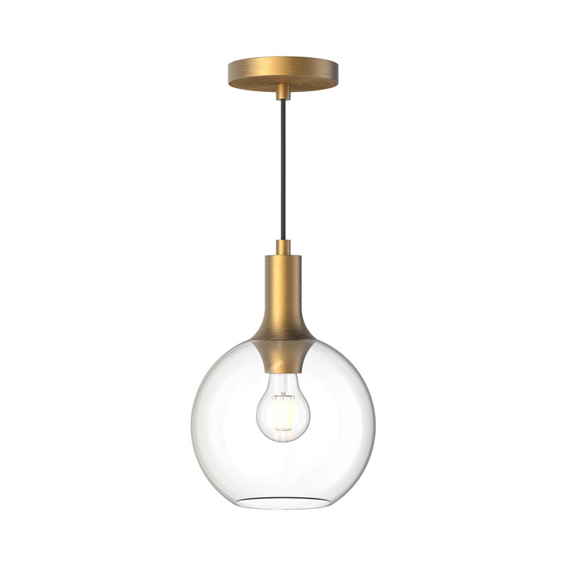Castilla 1 - Light Single Pendant, Aged Gold, Clear