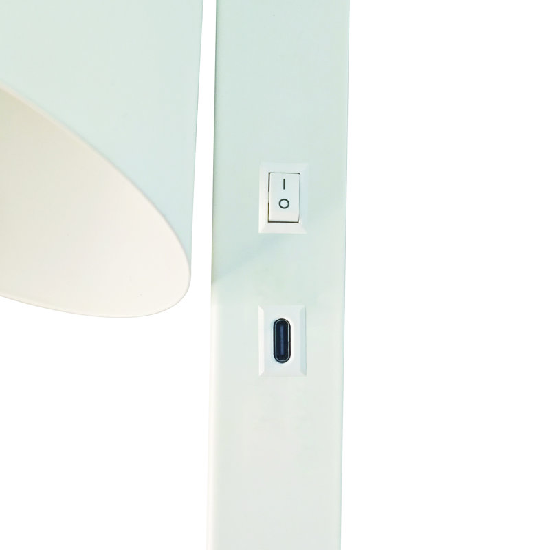 Steel Flush Mounted Sconce, White