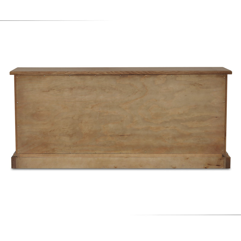 Clarence 6 Drawer Dresser Warm Brown, Natural