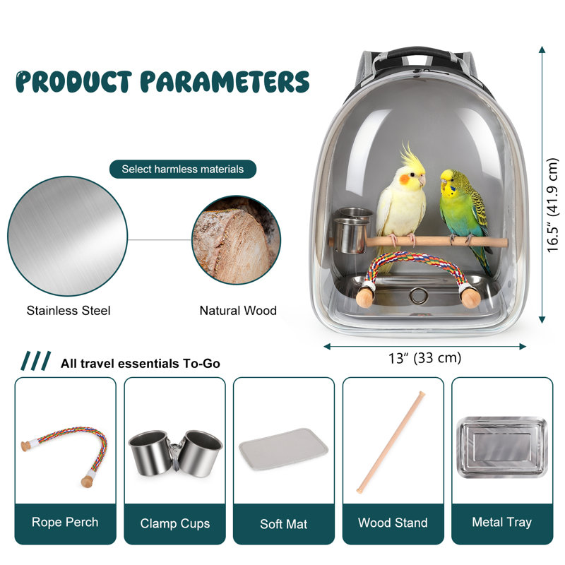Pet Carrier with 2 Doors, Noir