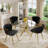 47in Round Glass Dining Set-2106270932-2106270938-2087754965
